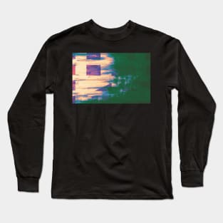 Geometrical water in Blue and Green Long Sleeve T-Shirt